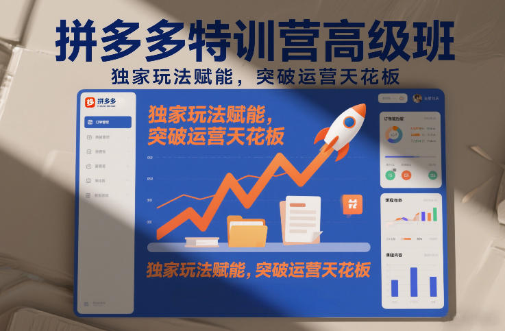 拼多多特训营高阶班,独家玩法赋能,突破运营天花板(更新260805)