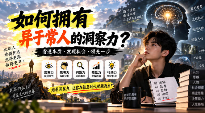 某公众号付费文章:如何拥有异于常人的洞察力?