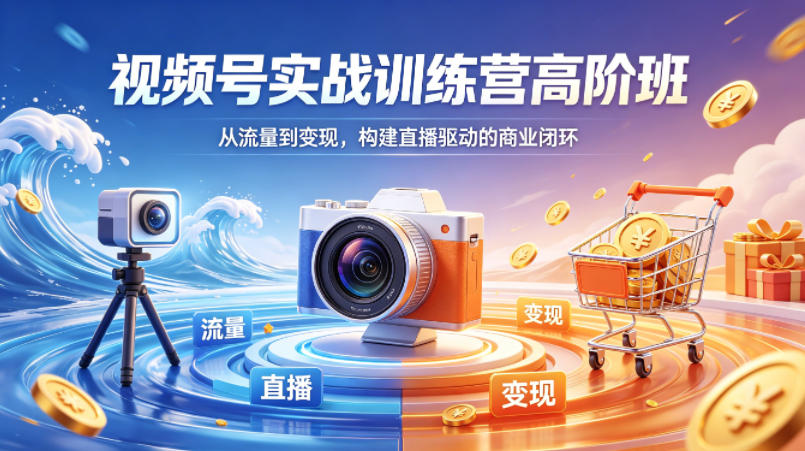 视频号实战训练营高阶班，从流量到变现，构建直播驱动的商业闭环（26年4月）